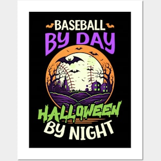 Baseball Halloween Shirt | Baseball Day Halloween Night Posters and Art